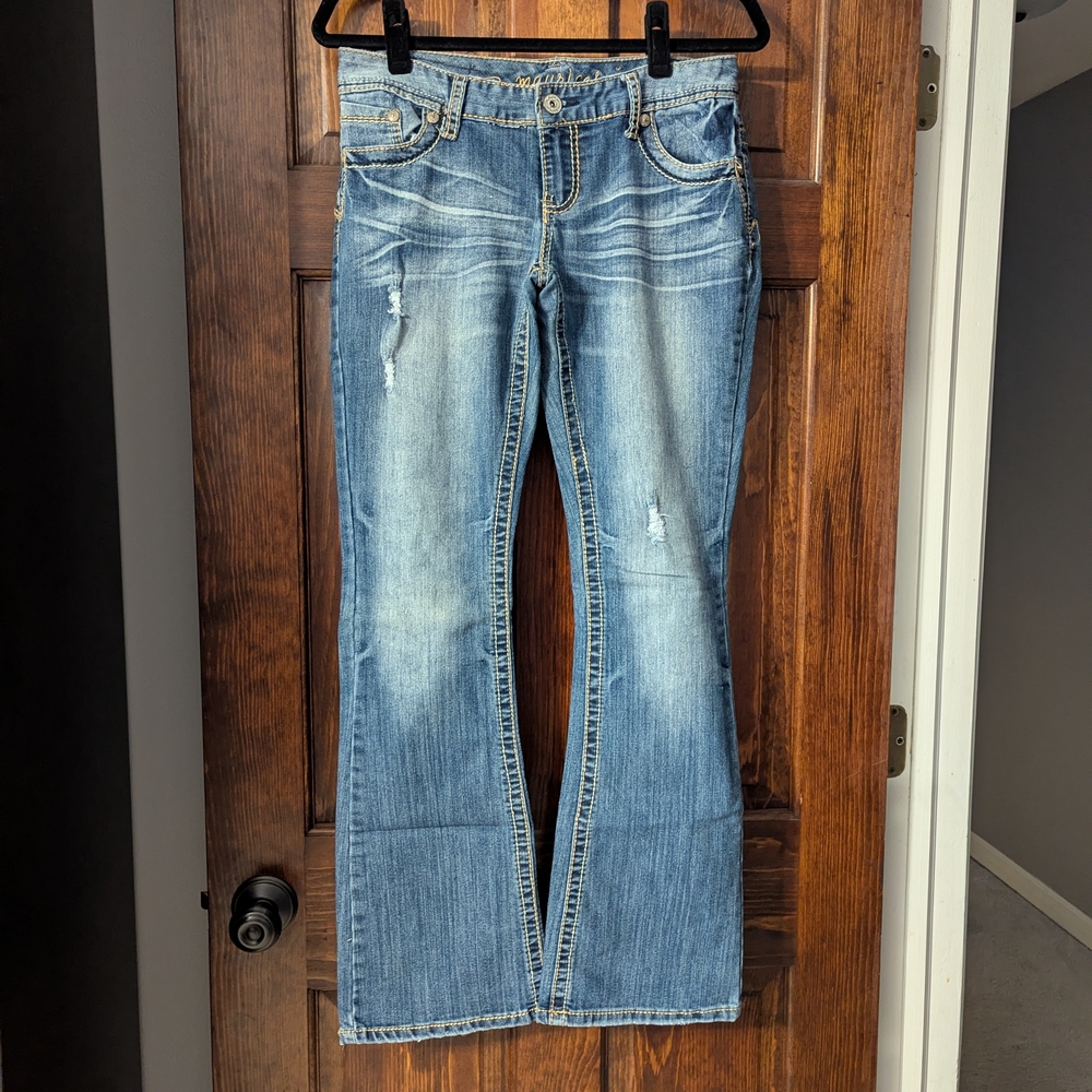 Maurices Light Blue Flared Jeans
